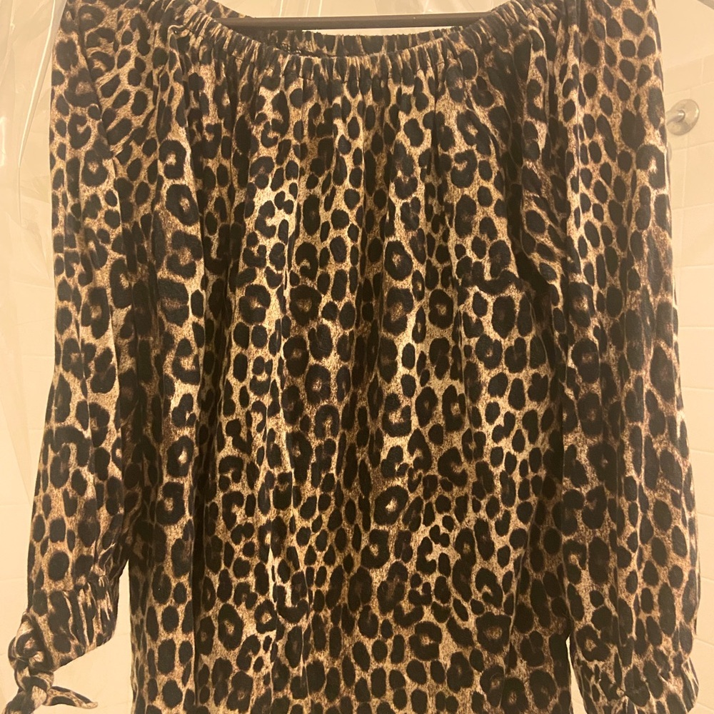 Michael Kors leopard print shirt -size X0-worn once